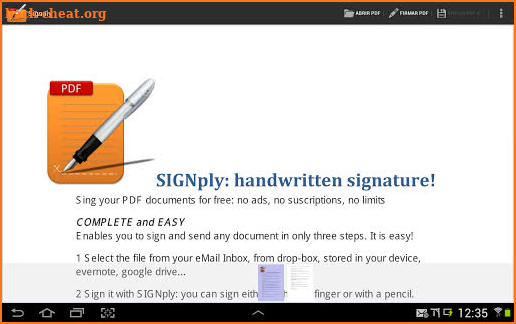Handwritten PDF e-signatures screenshot