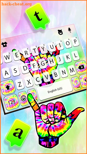Hang Loose Tie Dye Keyboard Theme screenshot