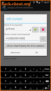Hangouts Chat Export screenshot
