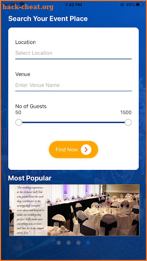 HAP - Event Booking screenshot