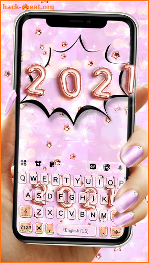 Happy 2021 Keyboard Background screenshot