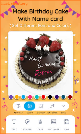 Happy Birthday : Name Song, Card, Photo on Cake screenshot