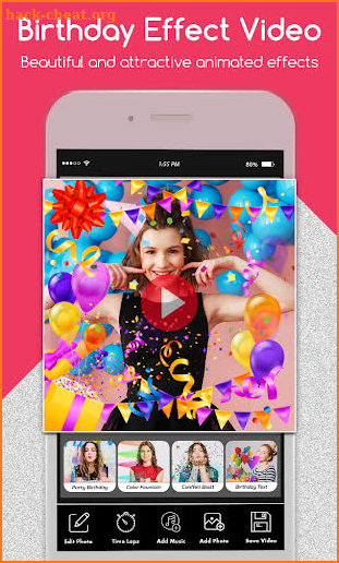 Happy Birthday Photo Effect Video Animation Maker screenshot