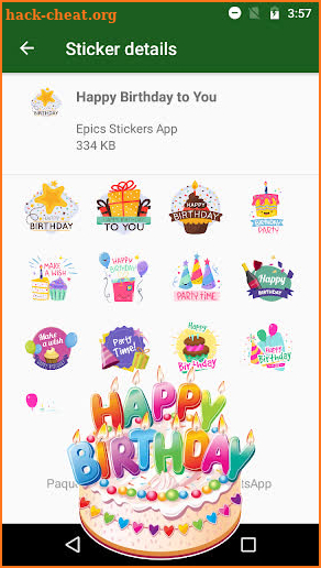 Happy Birthday Stickers (WAstickerApps) screenshot