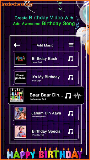 Happy Birthday Video Maker with Song screenshot
