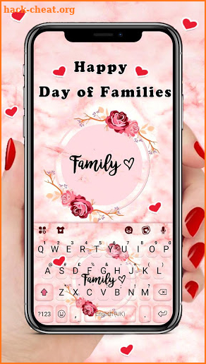 Happy Day of Families Keyboard Theme screenshot