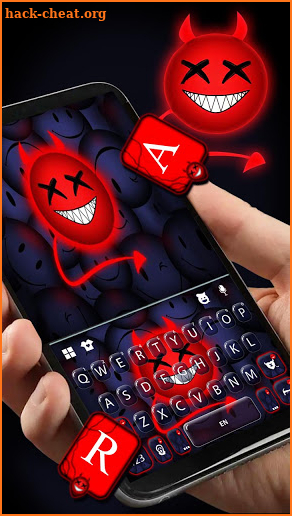 Happy Devil Emoji Keyboard Background screenshot