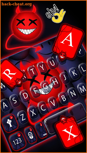Happy Devil Emoji Keyboard Background screenshot