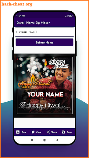 Happy Diwali Name DP Maker screenshot