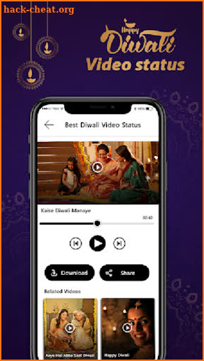 Happy Diwali Video Status screenshot