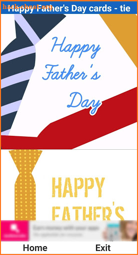 Happy Father's Day cards - tie screenshot
