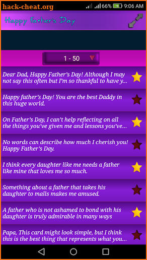 happy father's day message greetings screenshot