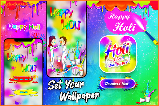 Happy Holi Live Wallpaper screenshot