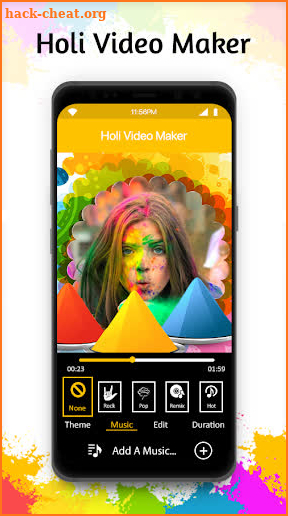 Happy Holi Video Maker screenshot