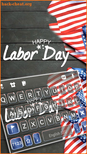Happy Labor Day Keyboard Background screenshot