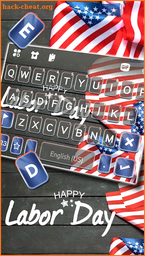 Happy Labor Day Keyboard Background screenshot