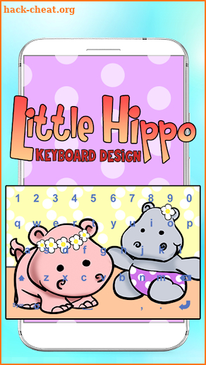 Happy Little Hippo Keyboard Design screenshot
