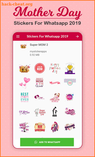 Happy Mother's Day WAStickers, Love Sticker : 2019 screenshot