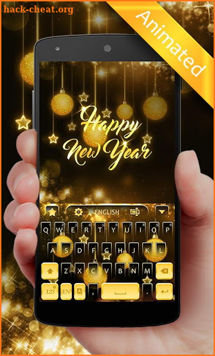 Happy New Year 2018 GO Keyboard Animated Theme screenshot