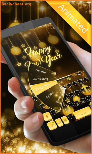 Happy New Year 2018 GO Keyboard Animated Theme screenshot
