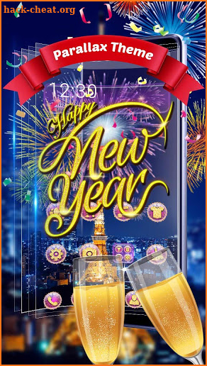 Happy New Year 2019 Beautiful Fireworks screenshot