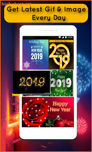 Happy New Year 2019 GIF Maker & Greeting Cards App screenshot