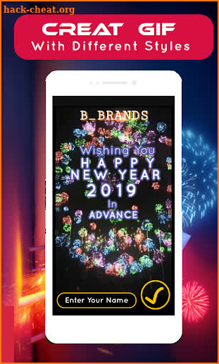 Happy New Year 2019 GIF Maker & Greeting Cards App screenshot