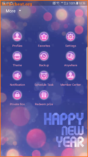 Happy New year 2019 skin 1 for Handcent Next SMS screenshot
