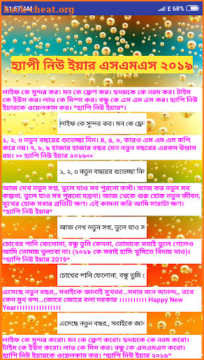 Happy New Year 2019 SMS Bangla English Hindi screenshot