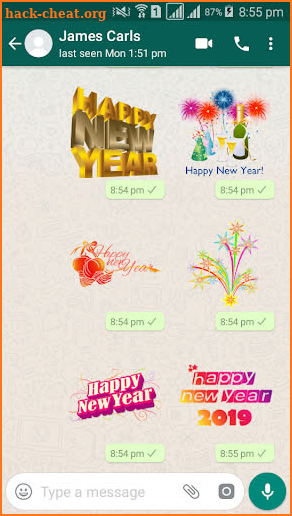 Happy New Year 2019 Sticker Pack - WAStickerApps screenshot