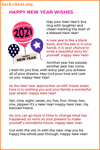 Happy New Year 2021 Greeting Cards & Wishes screenshot
