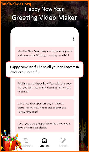 Happy New Year 2021 Video Greeting Maker screenshot
