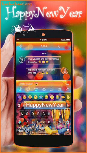 Happy New Year Emoji Keyboard screenshot