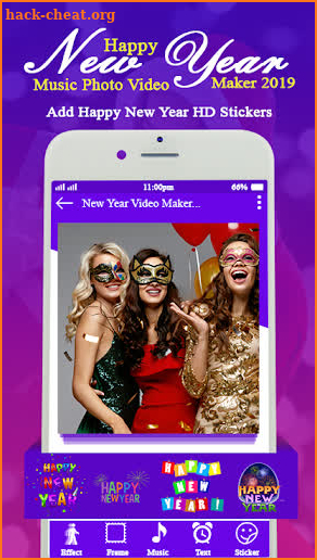 Happy New Year Music Photo Video Maker 2020 screenshot