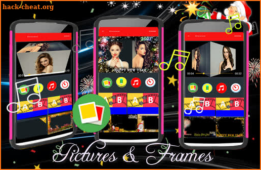 Happy New Year Photo Frames Video Maker With Song screenshot