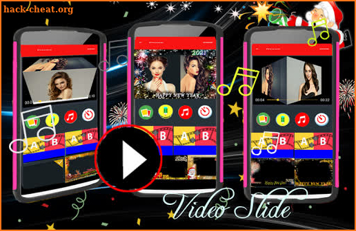 Happy New Year Photo Frames Video Maker With Song screenshot
