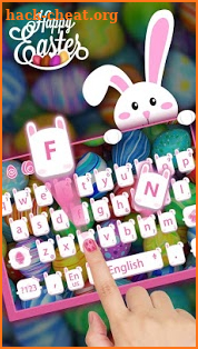 Happy Rabbit At Easter Keyboard screenshot