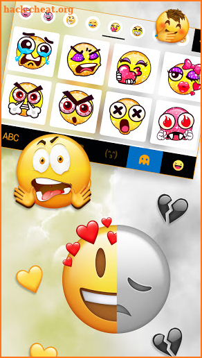 Happy Sad Emoji Keyboard Background screenshot