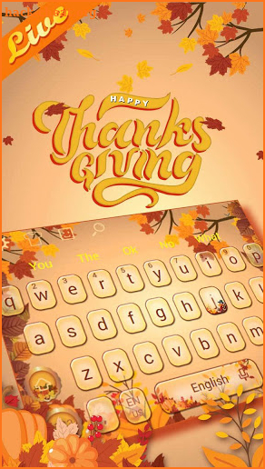 Happy Thanks Giving Day Keyboard Theme screenshot