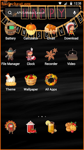 Happy Thanksgiving APUS theme screenshot
