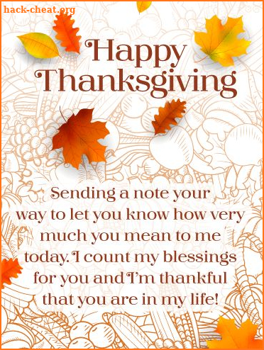 Happy Thanksgiving Wishes screenshot