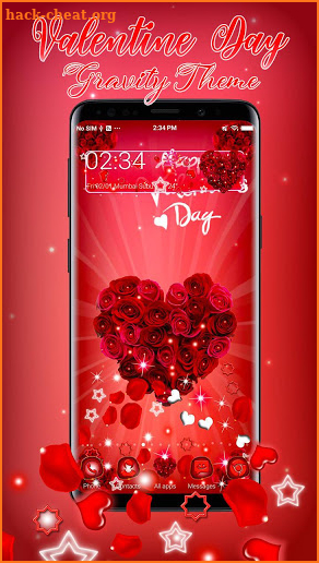 Happy Valentine's Day Gravity Launcher Theme screenshot