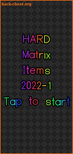 Hard Matrix Items 2022-1 screenshot