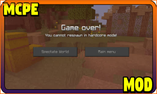 Hardcore Mode MCPE - Minecraft Mod screenshot