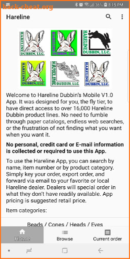 Hareline Dubbin LLC screenshot