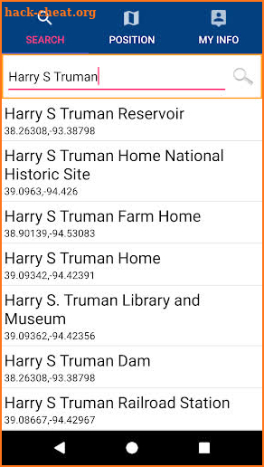 Harry S Truman Reservoir GPS screenshot