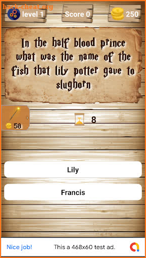 Harry : The Wizard Quiz Game screenshot