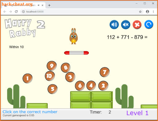 HarryRabby2 Math Game Add & Subtract 3-Digits FULL screenshot