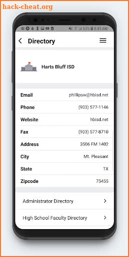 Harts Bluff ISD screenshot