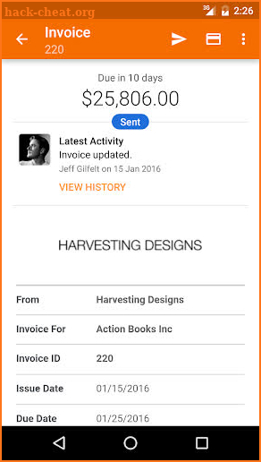 Harvest Time & Expense Tracker screenshot